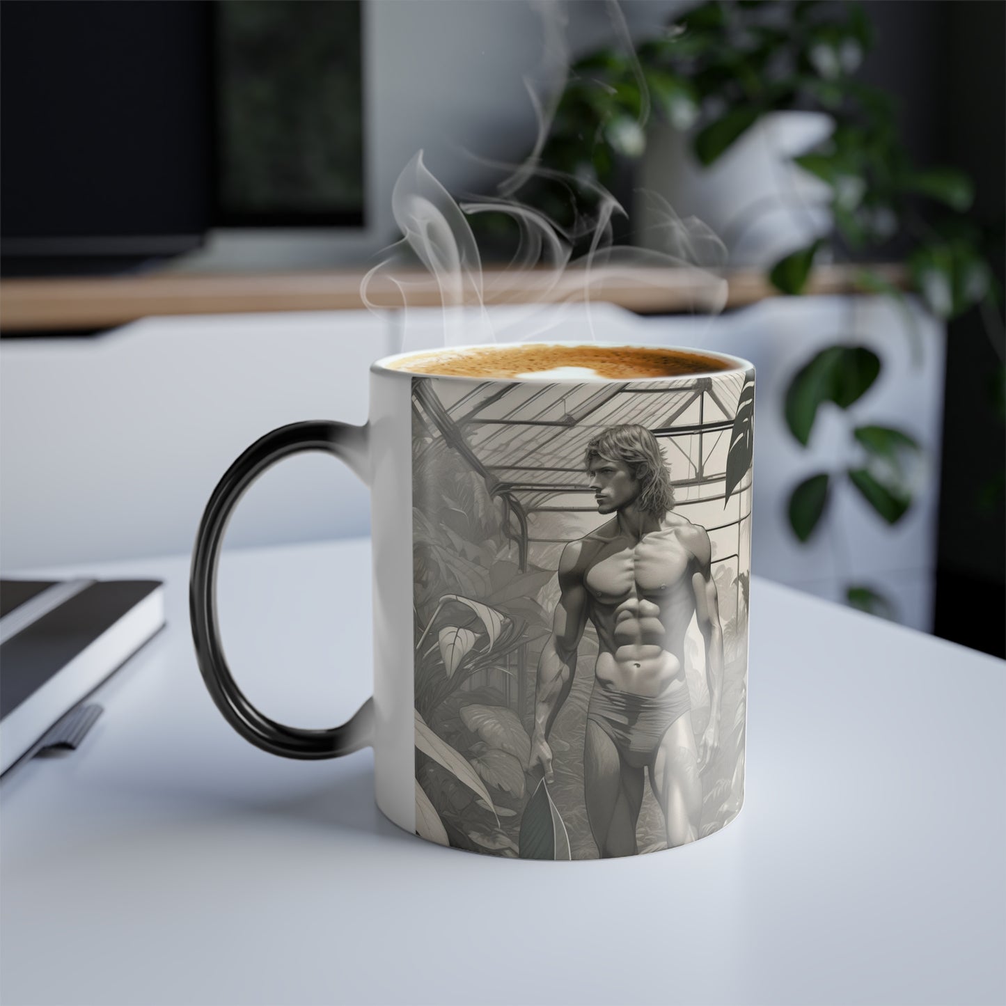 Heat Changing Mug - Monstera Guy