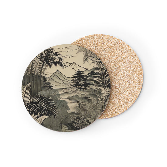 Japanese Monstera Forest Coasters