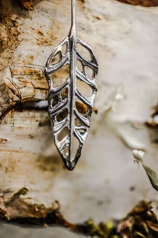 Monstera Obliqua Peru Earrings in Silver