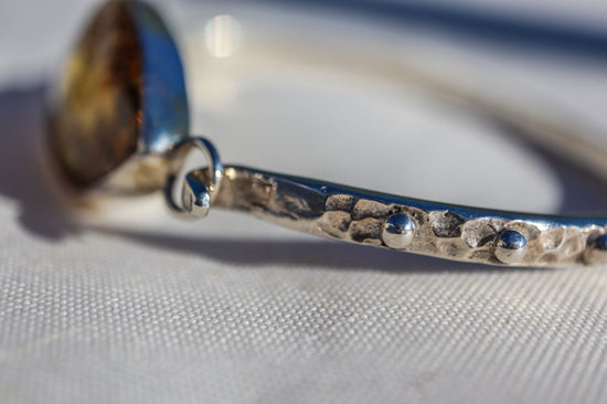 Baltic Amber Bracelet in Sterling Silver