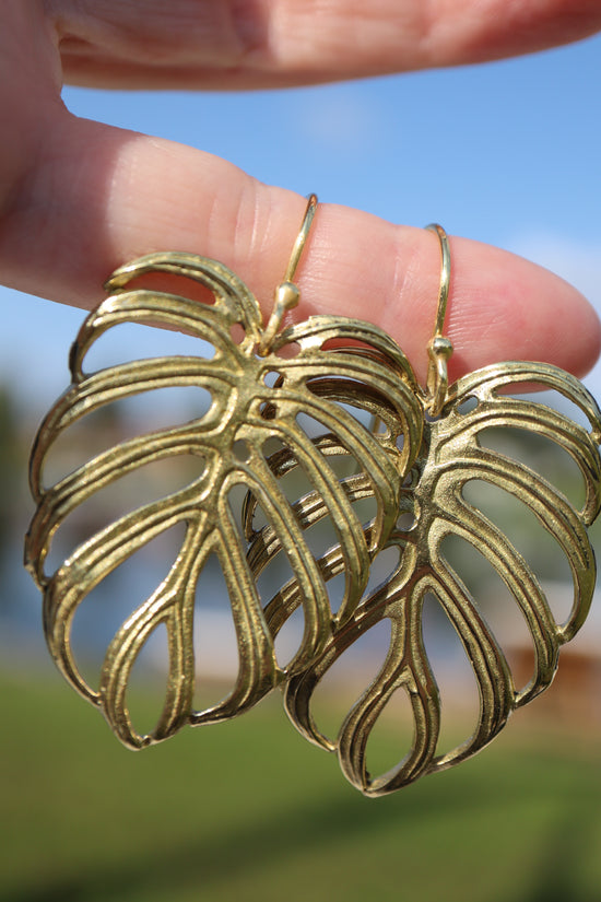 Monstera Burle Marx Flame Earrings